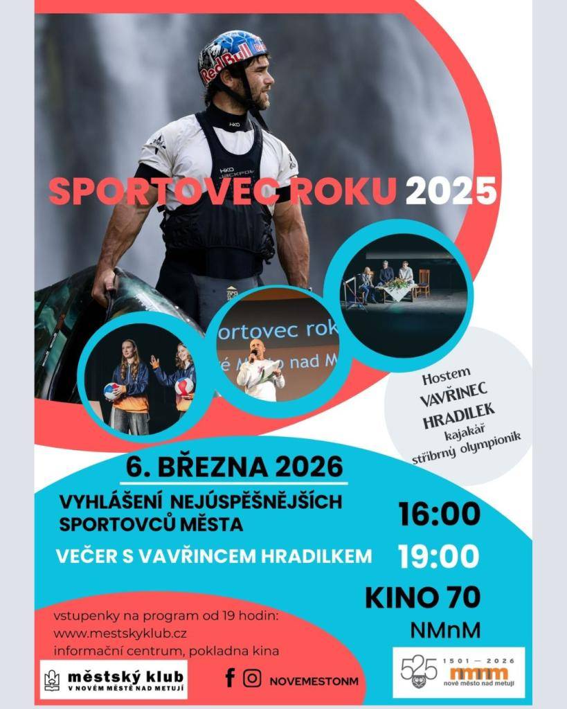 slavnostní vyhlášení nejúspěšnějších sportovců a beseda s Vavřincem Hradilkem    6. března 2026