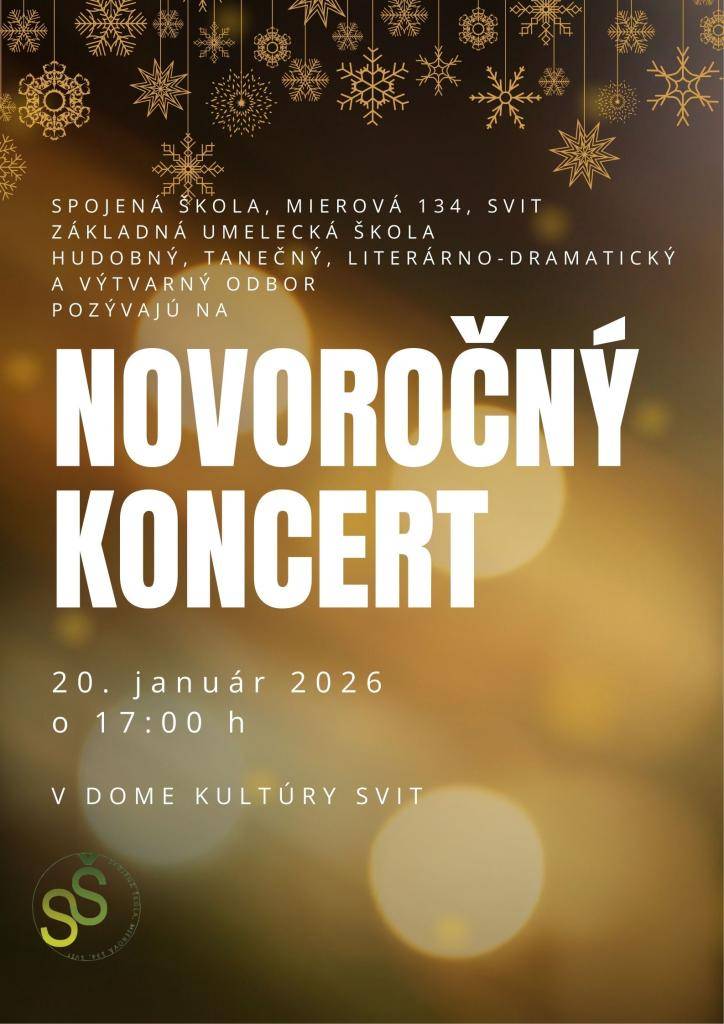 Základná umelecká škola vás srdečne pozýva na Novoročný koncert.