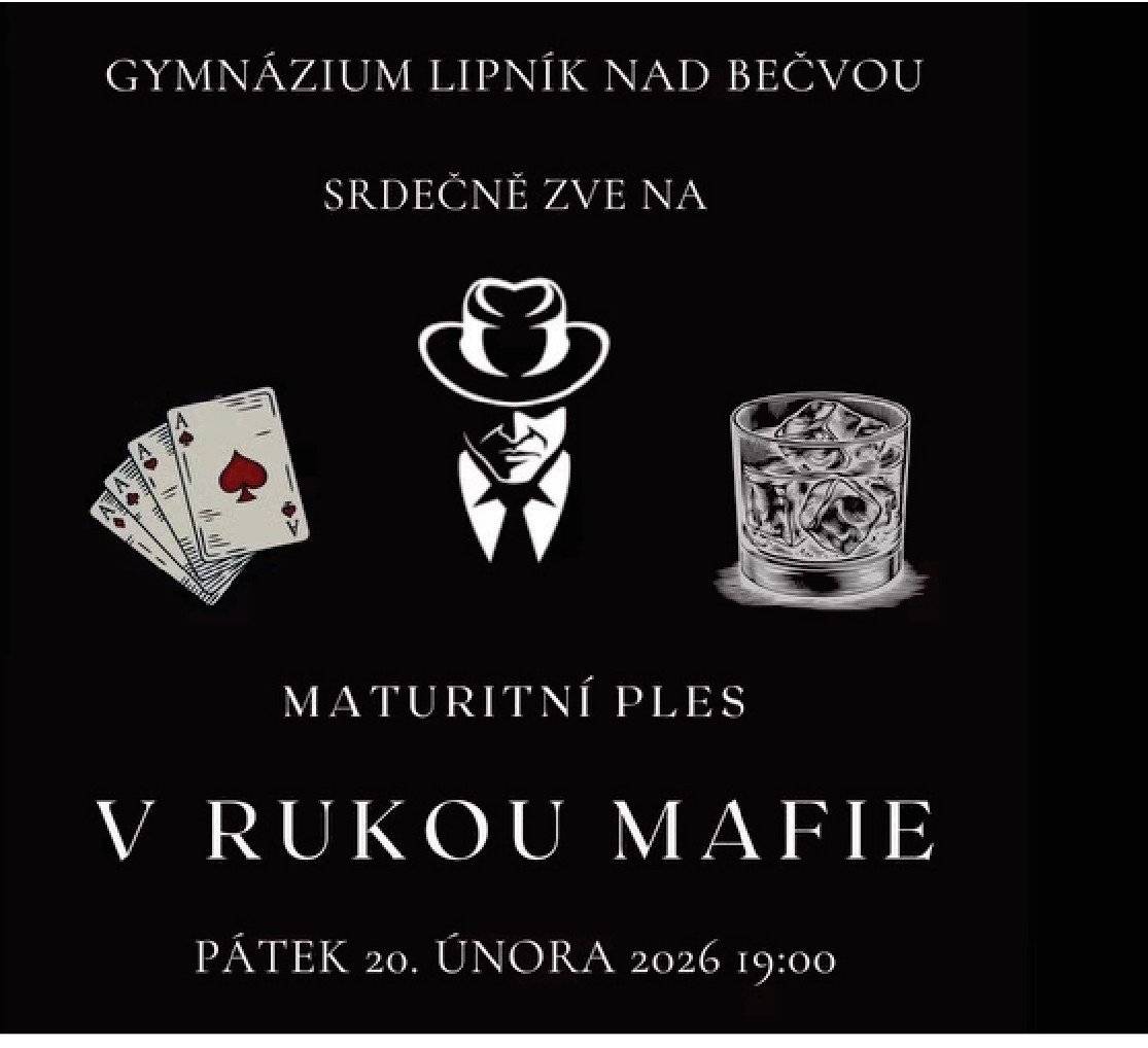 V turistickém informačním centru nyní zahajujeme prodej vstupenek na maturitní ples Gymnázia Lipník nad Bečvou, který nese stylový název "V rukou mafie". KDE: Sokolovna Osek nad Bečvou KDY: 20. února 2026   ZAČÁTEK: v 19:00 hodin Vstupenky jsou k dispozici v těchto variantách: sezení 300 Kč stání 250 Kč