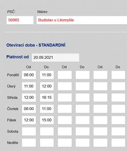 Od 19.1.2026 bude v provozu dle standardní otevírací doby.