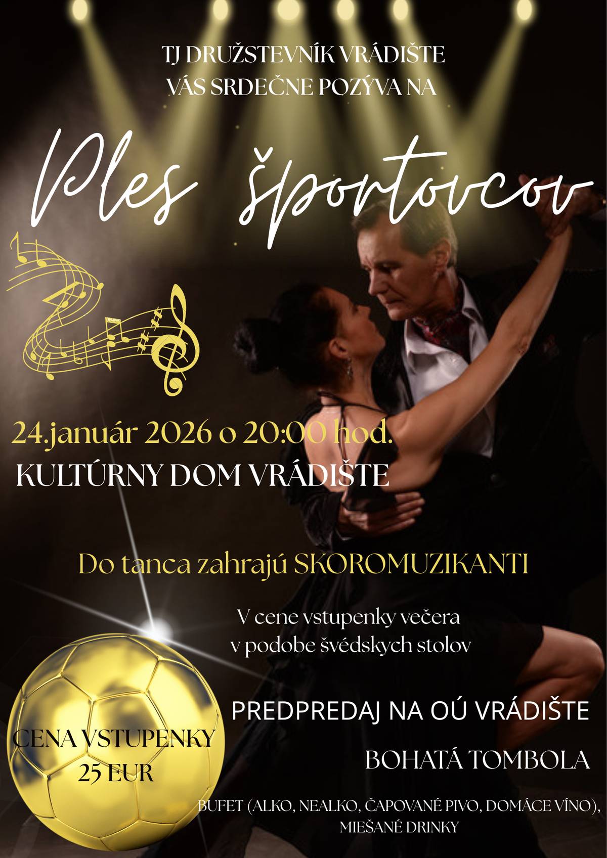 Pozvána na Ples Športovcov