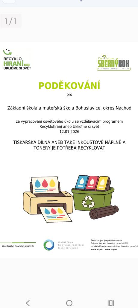 Gratulujeme naší školní družině