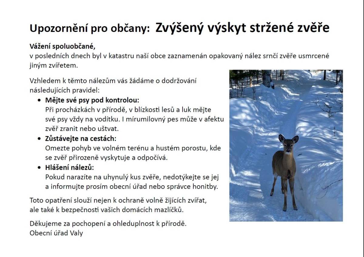 Upozornění občanům