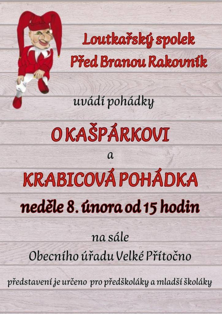 eděle 8. února od 15 hodin na sále OÚ