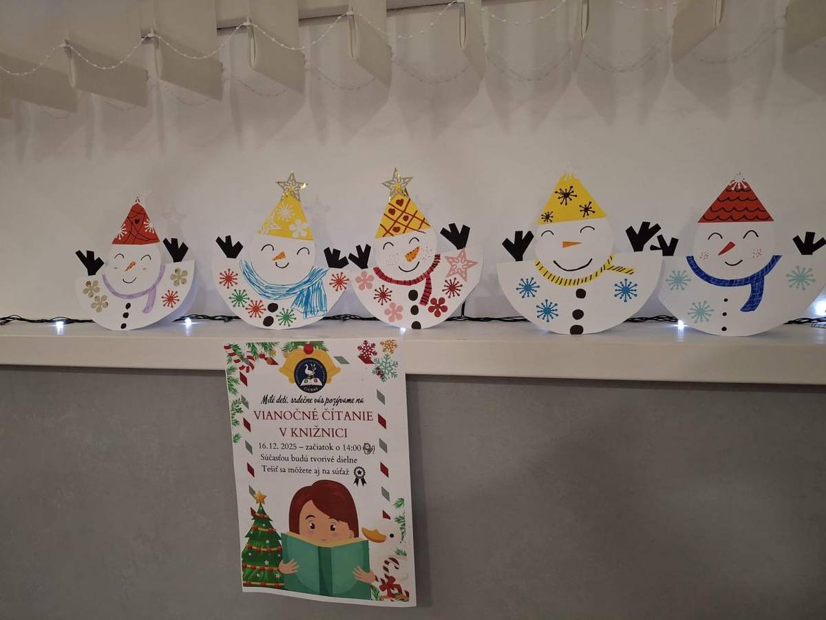 Dnes sa v našej knižnici uskutočnilo vianočné podujatie, počas ktorého si deti zdokonaľovali čítanie s porozumením, rozvíjali kreativitu v tvorivých dielňach a nechýbali ani veselé súťaže.