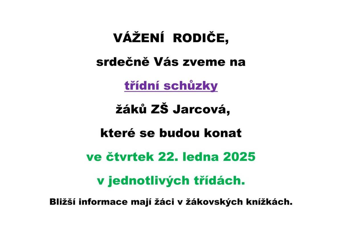 pozvánka pro rodiče
