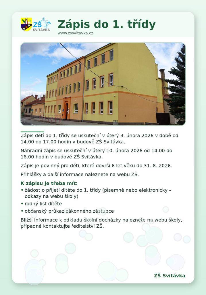 3.2.2026 od 14:00 do 17:00 hod.  10.2.2026 od 14:00 do 16:00 hod.