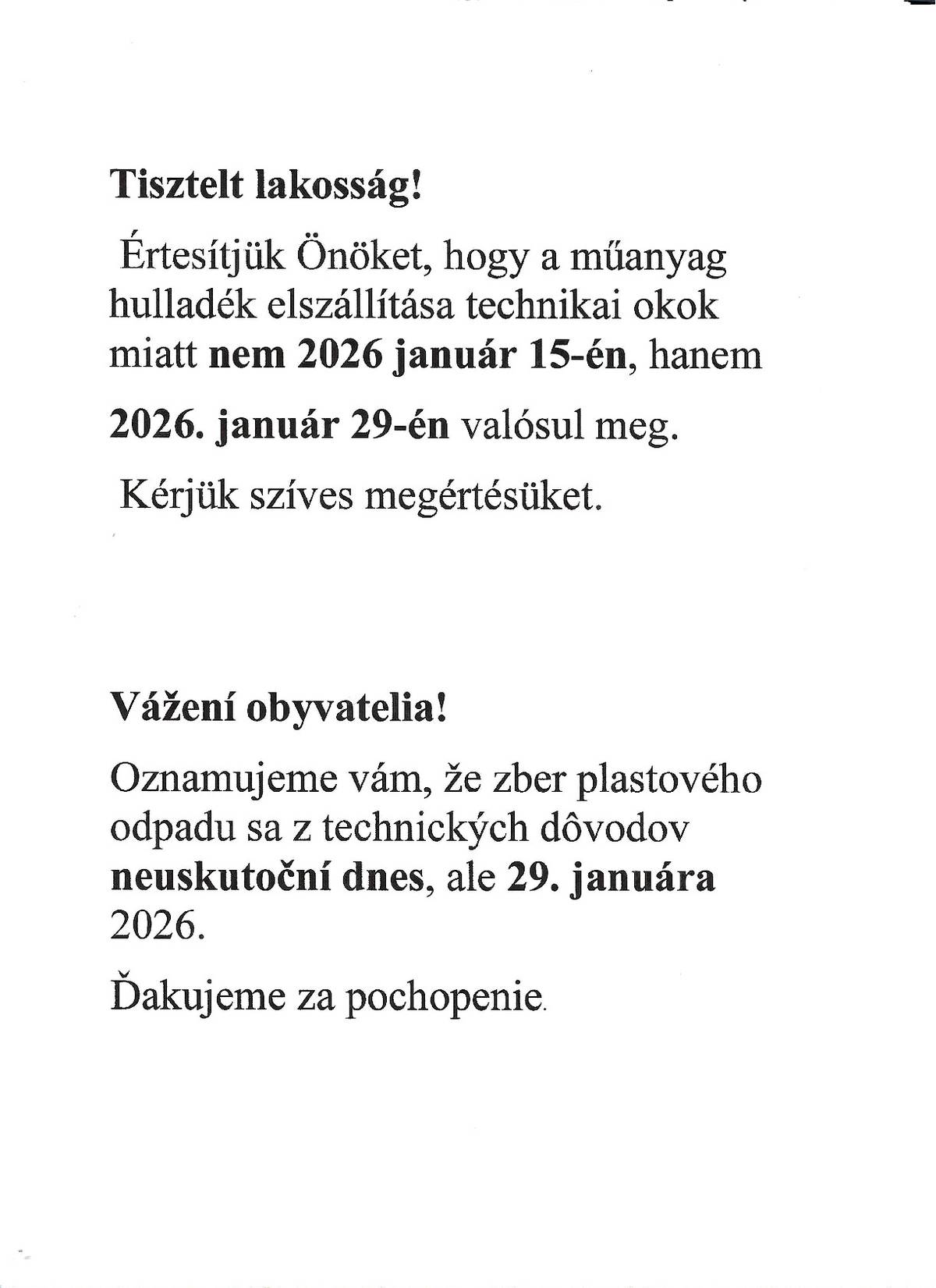 Zber plastu- muanyaghulladék