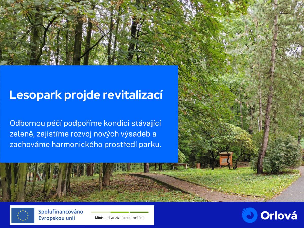 V nejbližších dnech zahájíme práce, jejichž výsledkem bude revitalizace lesoparku. Konkrétně se jedná o dodávku a výsadbu nových stromů včetně tříleté následné péče, zajištění rozvoje stávajících porostů probírkami, kácení stromů a likvidaci vzniklého klestu. Cílem projektu Revitalizace lesoparku v Orlové je podpořit kondici st...