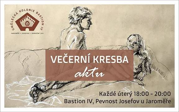 Každé úterý se můžete zúčastnit večerní kresby, která se koná od 18:00 do 20:00 v Bastionu IV,. Přijďte si užít kreativní čas a vyměnit si zkušenosti s ostatními účastníky.
