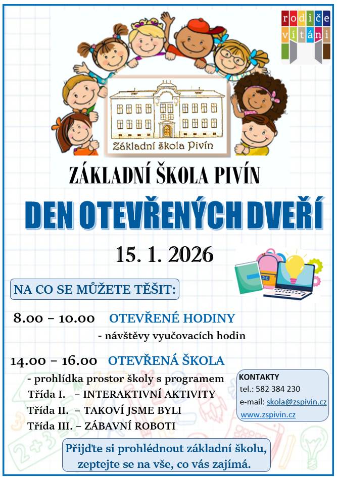 Den otevřených dveří DNES 15. 1. 2026