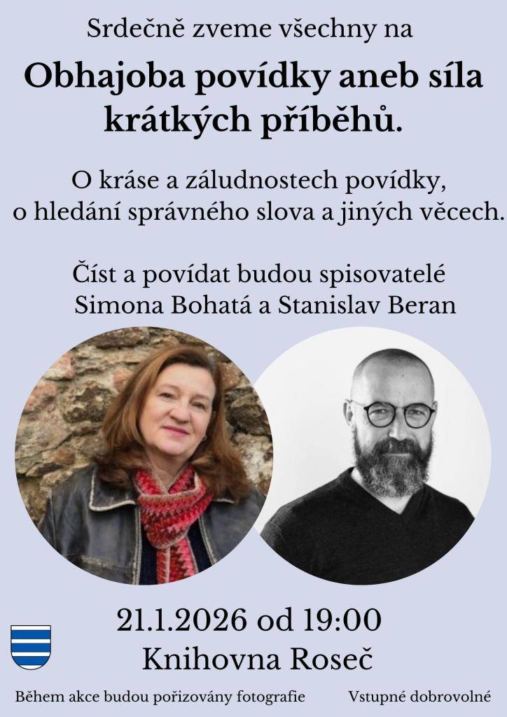 O kráse a záludnostech povídky, o hledání správného slova a jiných věcech.  Číst a povídat budou spisovatelé Simona Bohatá a Stanislav Bera