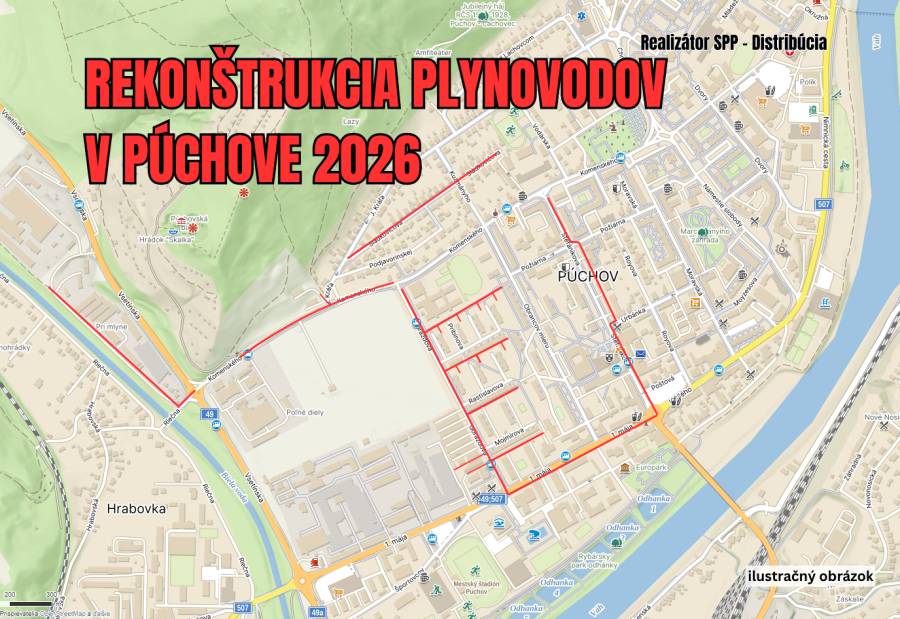Spoločnosť SPP – Distribúcia, a. s. pripravuje v meste Púchov rozsiahlu rekonštrukciu plynovodov, ktorá je nevyhnutná z hľadiska bezpečnosti, ochrany ...