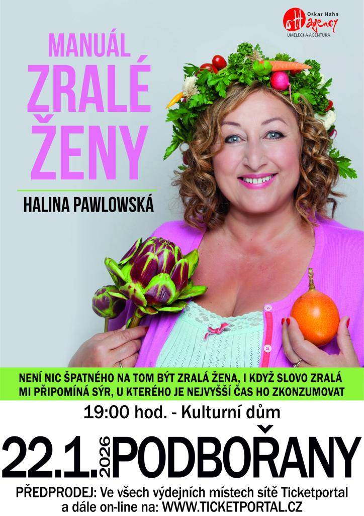 Jedinečná talk show Haliny Pawlowské míří do Podbořan !