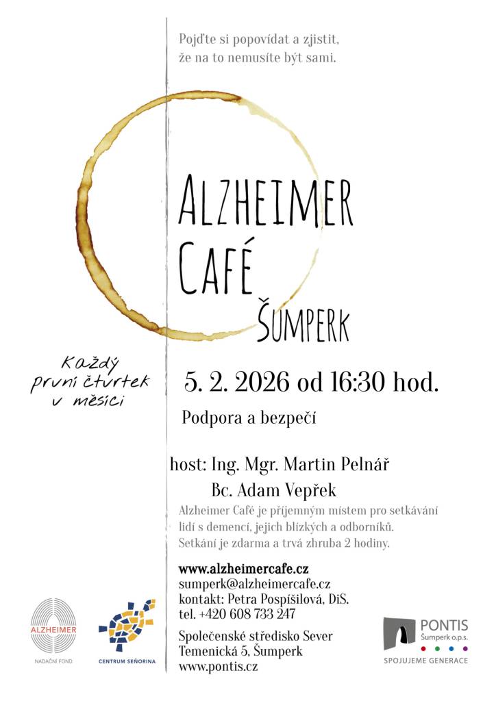 > 5.2.2026 od 16:30 hodin  > host Ing. Mgr. Martin Pelnář, a Bc. Adam Vepřek  > společenské středisko Sever, Temenická 5, Šumperk  > kontakt 608 733 247, p. Petra Pospíšilová, DiS.  > každý první čtvrtek v měsíci