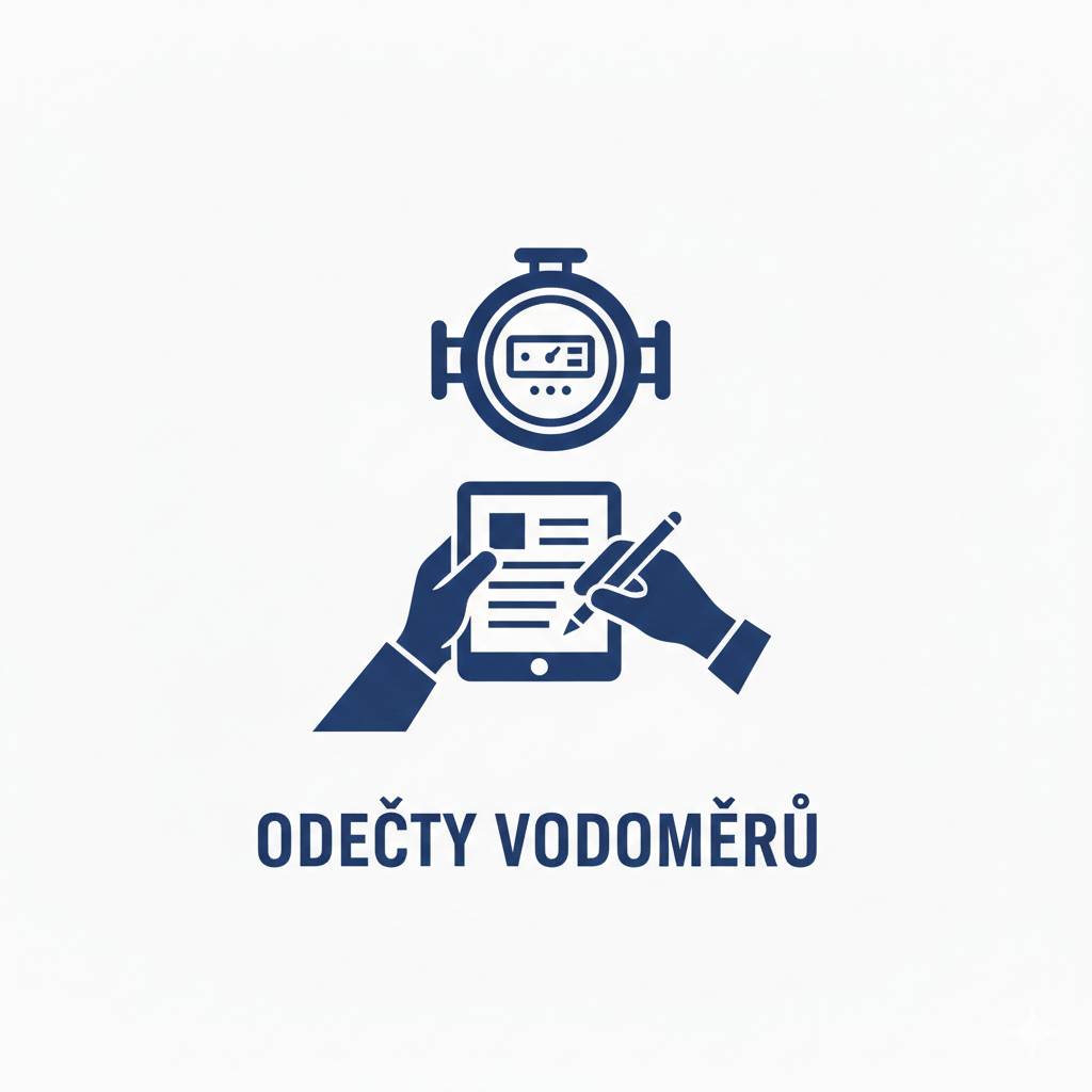 Odečty vodoměrů pracovníkem 1. Vodohospodářské společnosti