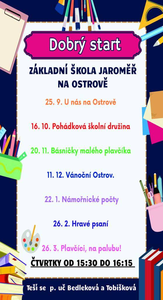 Zveme vás na akce pro děti, kde se můžete těšit na básničky malého plavčíka a Vánoční Ostrov. Přijďte si užít zábavu a tvoření s námi!