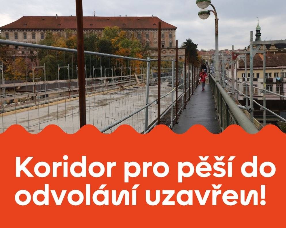 Zhotovitel rekonstrukce Špindlerova mostu právě teď mimořádně uzavřel koridor pro pěší. O obnovení průchodu staveništěm budeme dále informovat. Děkujeme za pochopení.