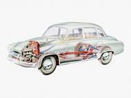 Rentgenová kresba odhalí kompaktní tříválec, ale také třeba chladič až za motorem