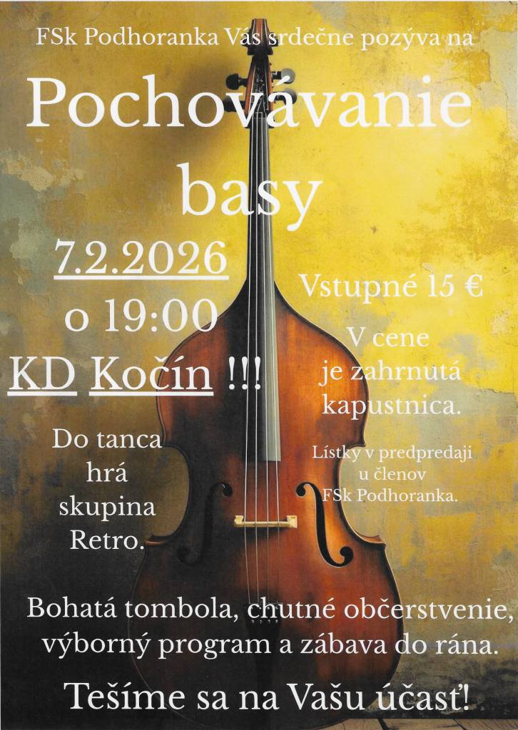 07.02.2026 o 19:00 hod. KD Kočí