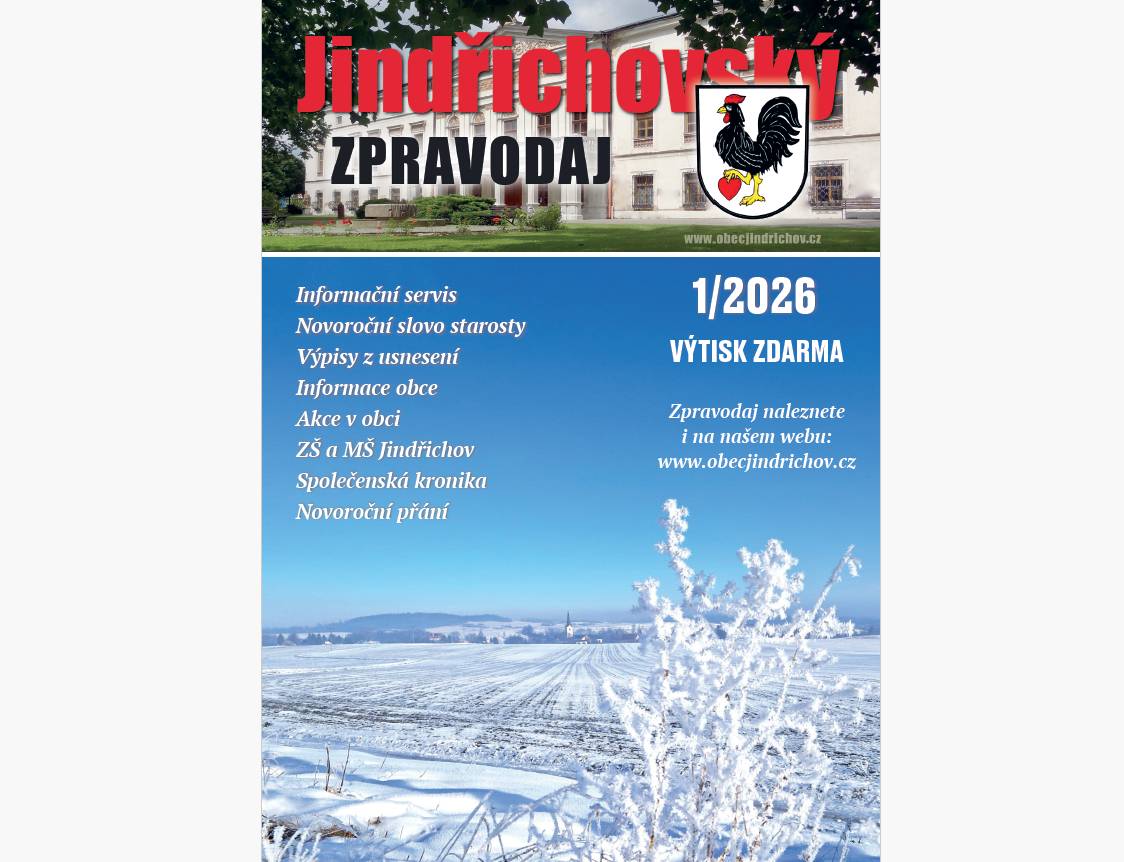 Nové vydání Jindřichovského zpravodaje naleznete v níže uvedeném odkazu: