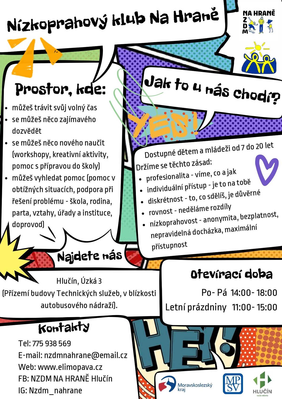 Nízkoprahové zařízení pro děti a mládež je sociální služba, která je přístupná dětem a mladým lidem z Hlučína a okolí ve věku od 7 do 20 let. Cílem služby je poskytovat bezpečné zázemí, vytvořit prostor pro efektivní trávení volného času a nabídnout místo, kde se mohou klienti svěřit se svými problémy. V zařízení se klienti setkávají se sociálními pracovníky, kteří jsou připraveni pomoct, poradit, a také nabídnout nové a efektivní možnosti trávení volného času.   Pro klienty jsou v zařízení připraveny různorodé preventivní, vzdělávací i volnočasové aktivity, které mohou děti a mladí lidé ve svém volnu využívat. Preventivní aktivity slouží jako prevence proti společensky nežádoucím jevům a cílem je klienty seznámit s riziky, která se pojí se souvisejícími tématy. Pracovníci si s klienty v rámci těchto programů povídají o rizicích, která jsou spojena například s užíváním alkoholu, tabákových výrobků a dalších drog. Tématem jsou také bezpečné vztahy, péče o své fyzické i psychické zdraví nebo možná rizika, se kterými se mohou mladí lidé setkat na internetu a sociálních sítích.   👉 Celý článek naleznete zde:    #hlucin #mestohlucin #nzdmnahrane #elimopava #prevence #pomoc