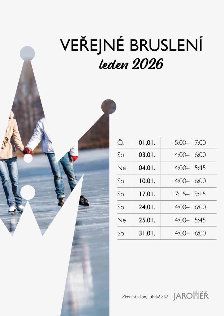 Veřejné bruslení v lednu 2026.