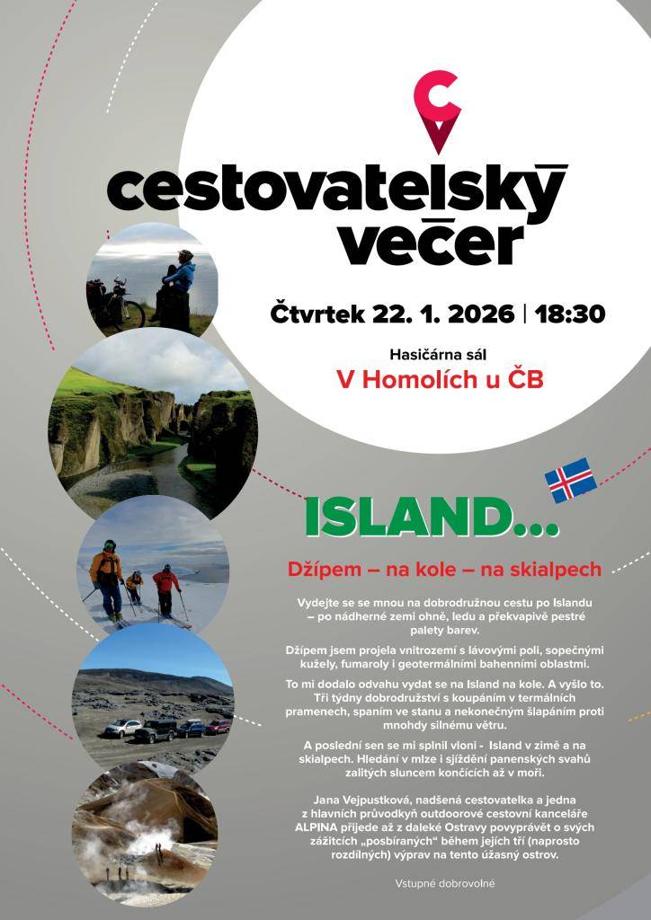 Cestovatelský večer - Island (podrobnosti na přiloženém letáku)