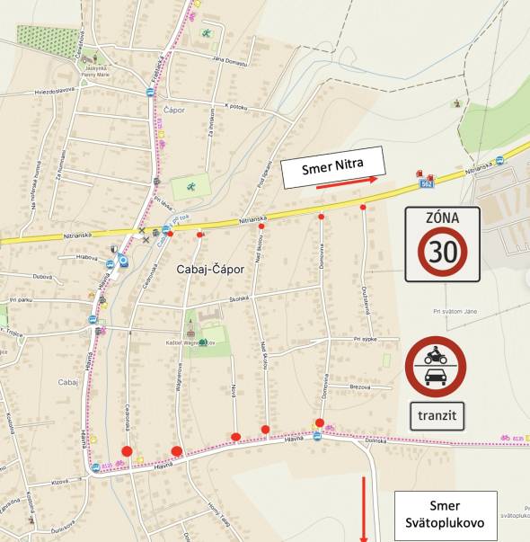 Nové dopravné značenie v obci Cabaj - Čápor