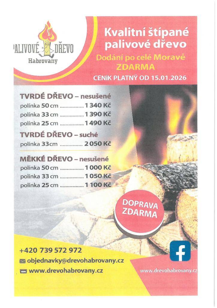 Objednávky tel.č.: 739 572 972  www.drevohabrovany.cz (Poptávka)  e-mail: objednavky@drevohabrovany.cz