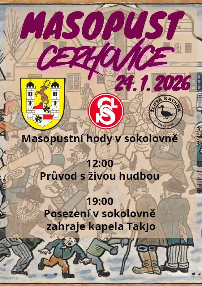 Masopustní hody v sokolovně.