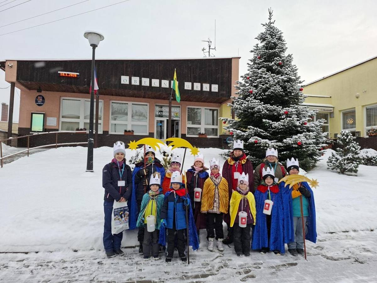 I přes nižší počet koledníků se letos v Batňovicích podařilo vybrat krásných a rekordních 33.915,- Kč.