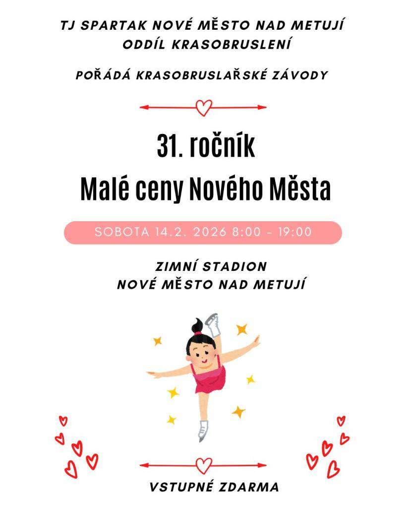 krasobruslařské závody  14. února 2026 na zimním stadionu