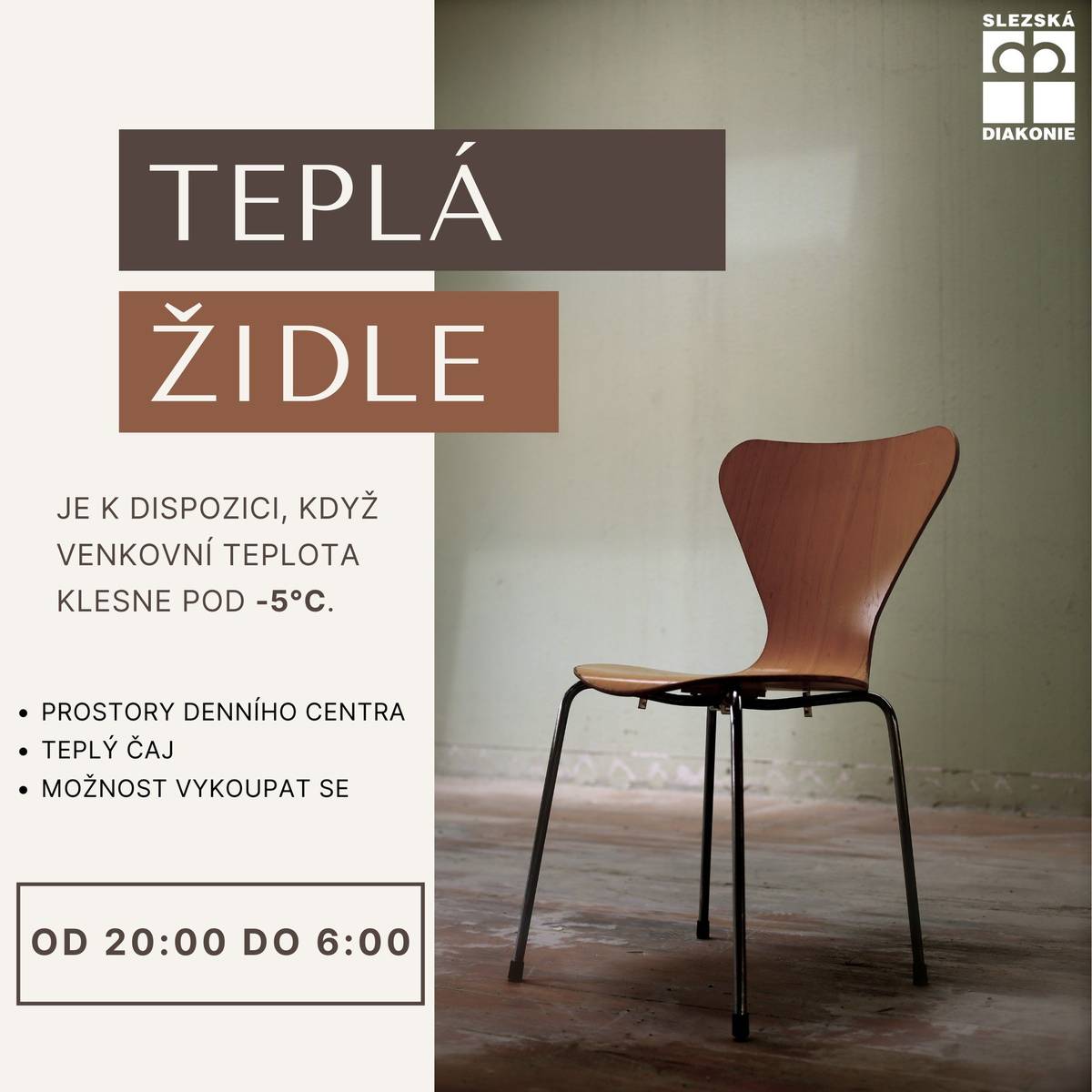 Zima a mrazivé počasí umí potrápit každého, nejhorším následkům ale čelí lidé bez domova a sociálního zázemí. Ve Frýdku-Místku jim pomoc nabízí Bethel, jedno ze středisek Slezské diakonie. Mají nejen kde přečkat noc, ale i kde se pohodlně umýt, vyprat oblečení, připravit si jídlo a ohřát se. Bez pravidel se to ale neobejde. TEPLÁ ŽIDLE V SILNÝCH MRAZECH. BETHEL POMÁHÁ LIDEM BEZ DOMOVA PŘEŽÍT ZIMU | Frýdek-Místek