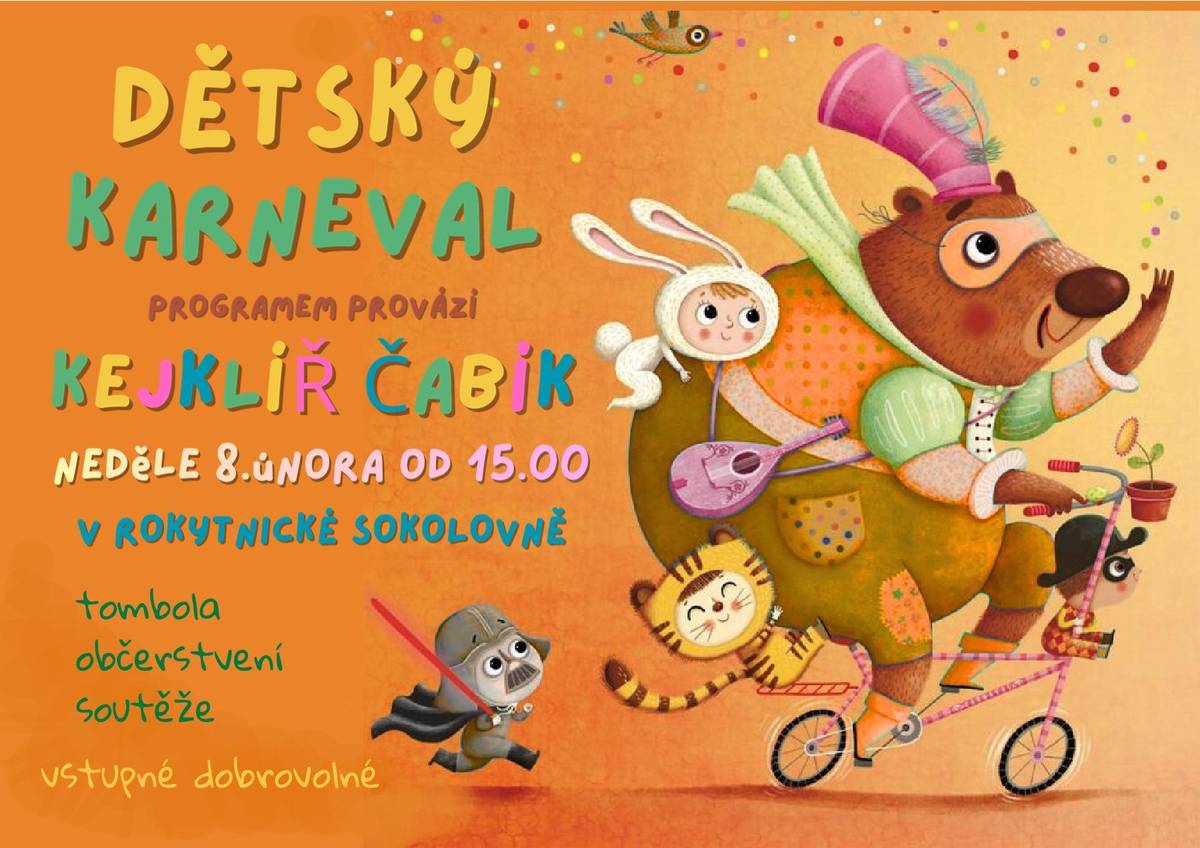 V neděli 8. února od 15:00 v sokolovně.