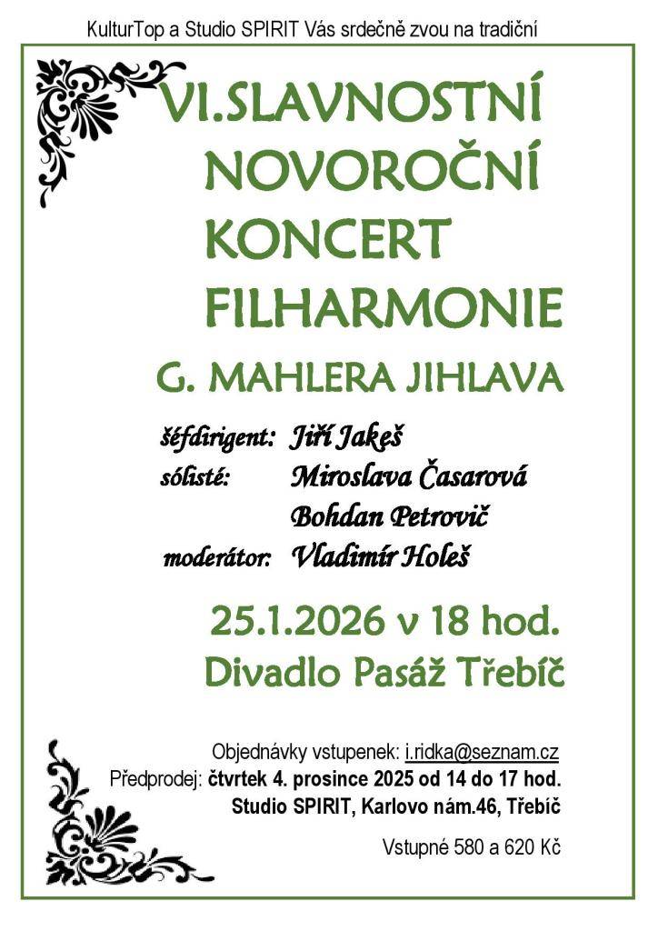 25. ledna 2026 v 18:00 hodin v Divadle Pasáž Třebíč