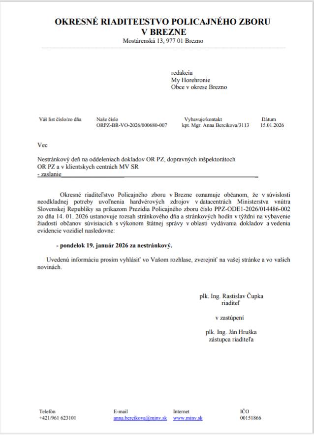 a oddeleniach dokladov OR PZ, dopravných inšpektorátoch OR PZ a v klientskych centrách MV SR