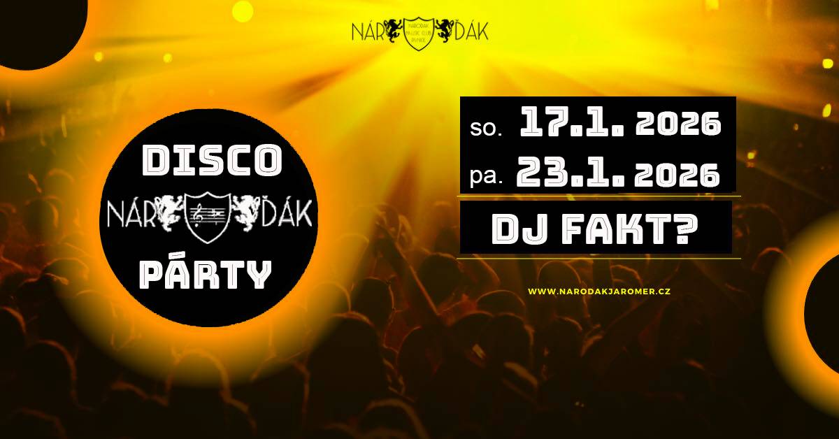 Přijďte na disco párty s DJ FAKTP. Využijte příležitosti tančit a bavit se na skvělé hudební rytmy v příjemném prostředí.