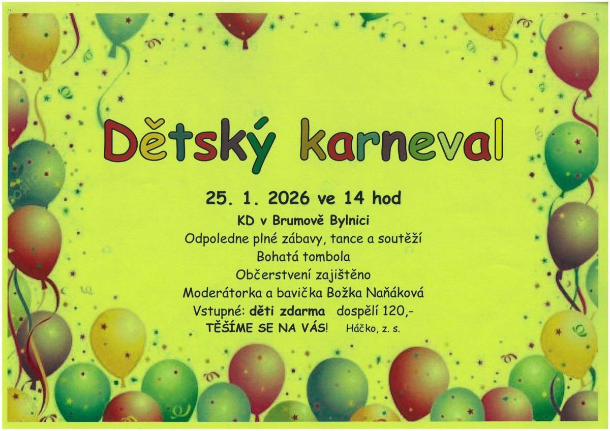 Háčko vás všechny srdečně zve na odpoledne plné zábavy, tance, bohaté tomboly a skvělého občerstvení, moderovat a provázet bude Božka Naňáková