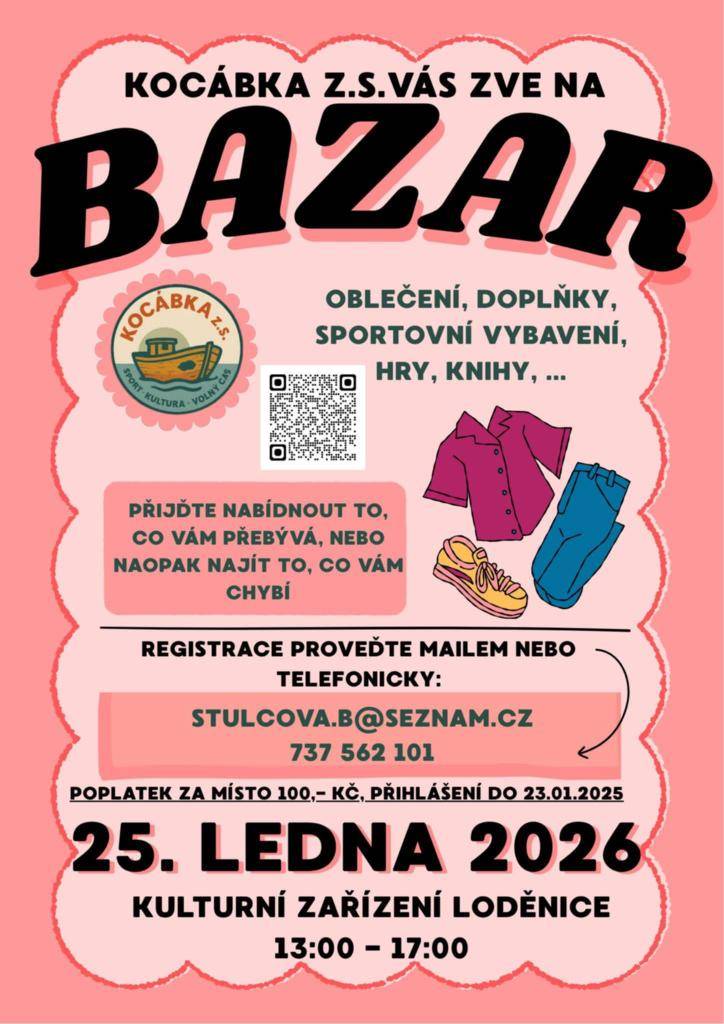 Kde: Kulturní zařízení v Loděnici - velký sál  Kdy: 25. ledna 2026 od 13:00 do 17:00