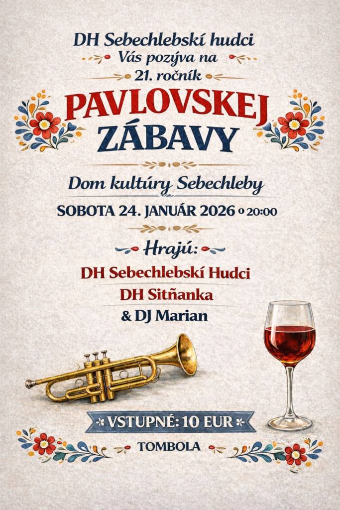 24. január 2026  o 20:00 hod.  Dom kultúry Sebechleby