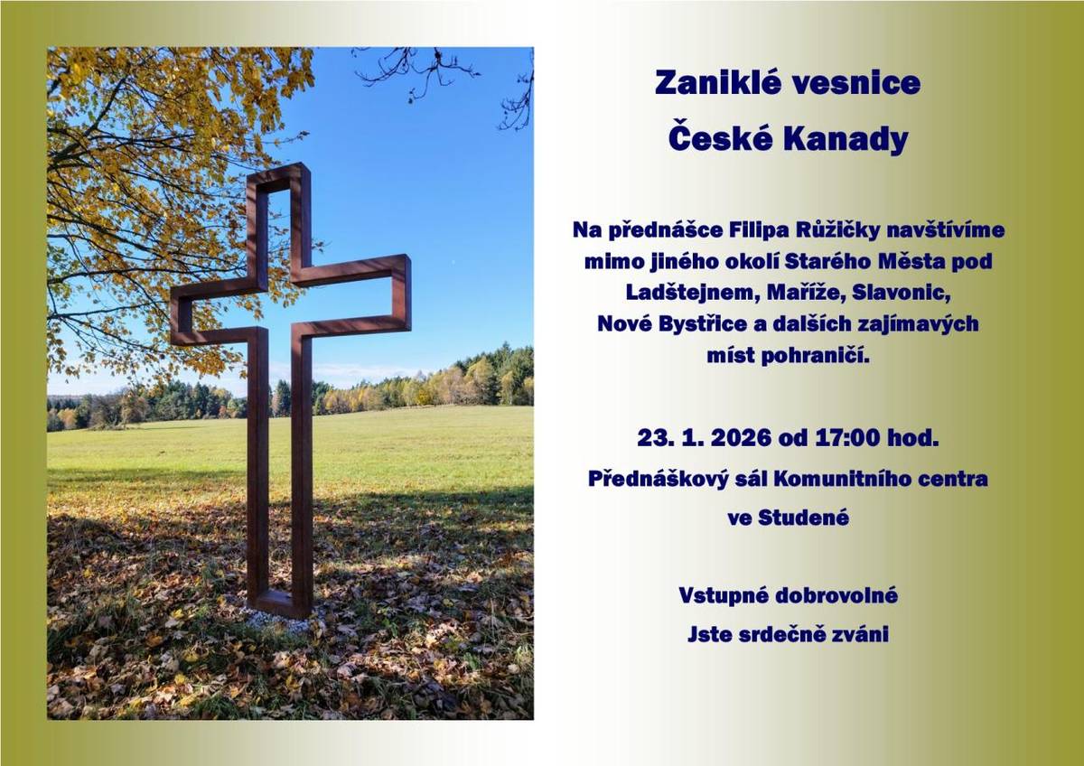 přednáška Filipa Růžičky o zajímavých místech pohraničí