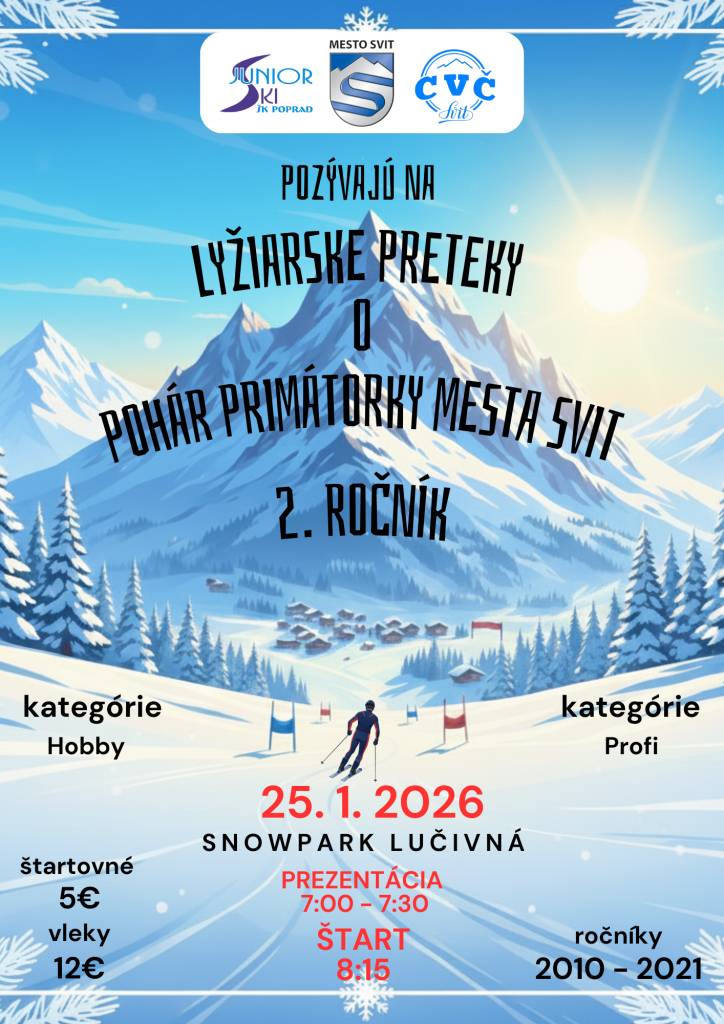 Lyžiarske preteky o Pohár primátorky mesta Svit – 2. ročník