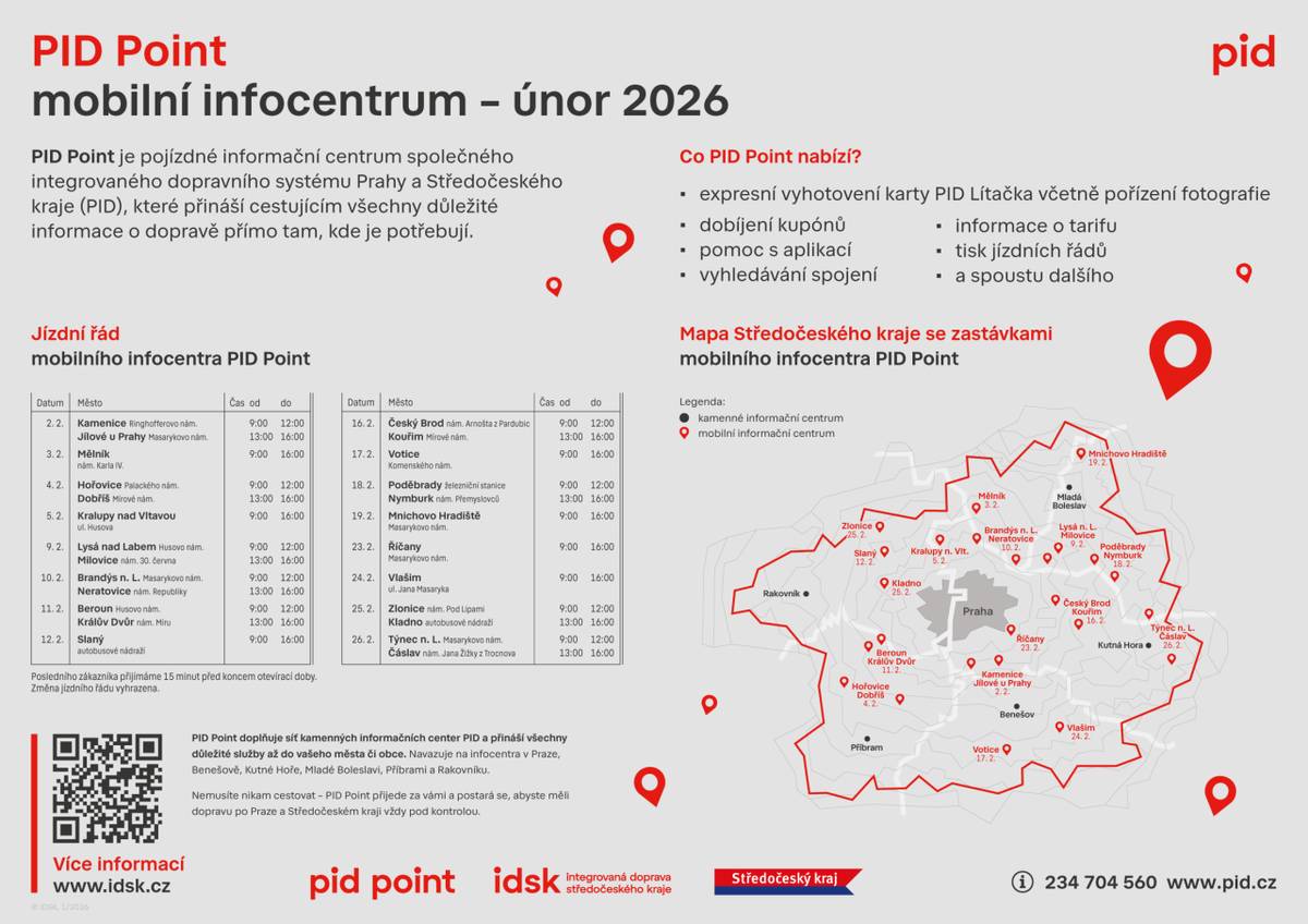Co vše si v Mobilním informačním centru můžete vyřídit:    *na počkání výrobu plastové karty Lítačka  *možnost dobití kupónu (na novou nebo již stávající Lítačku)  *převod kupónu ze ztracené Lítačky do nové  *ověření věku v aplikaci nebo pomoc se založením aplikace PID Lítačka  *tisk jízdních řádů