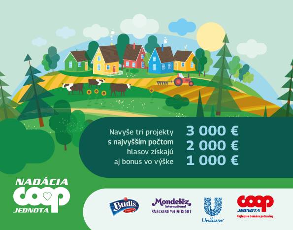 Mesto dáva do pozornosti grantový Program podpory lokálnych komunít, ktorý vyhlasuje COOP Jednota prostredníctvom svojej nadácie. Cieľom programu je podporiť projekty, ktoré zlepšujú kvalitu života v mestách a obciach, posilňujú komunitný život a prispievajú k rozvoju verejných priestorov.