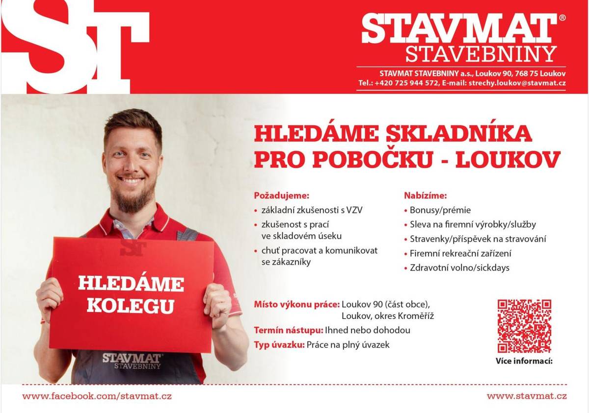 abídka práce - skladníka