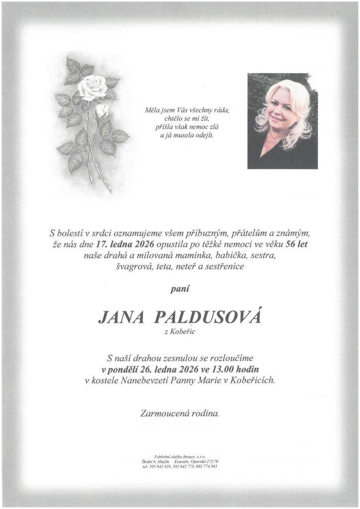 smuteční oznámení