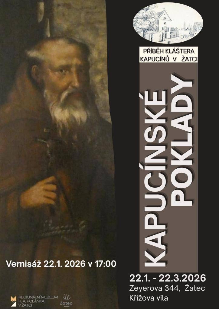 Nová výstava o historii Kapucínského kláštera, která začne ve čtvrtek odpoledne vernisáží v Křížově vile, představí i poklady, které má ve svých sbírkách Regionální muzeum K. A. Polánka v Žatci.