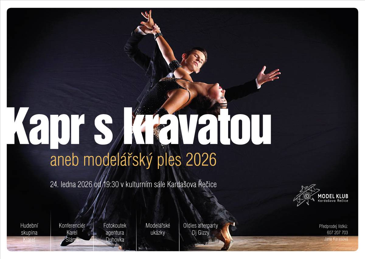 Kapr s kravatou aneb modelářský ples 2026 - 24. ledna 2026 od 19:30