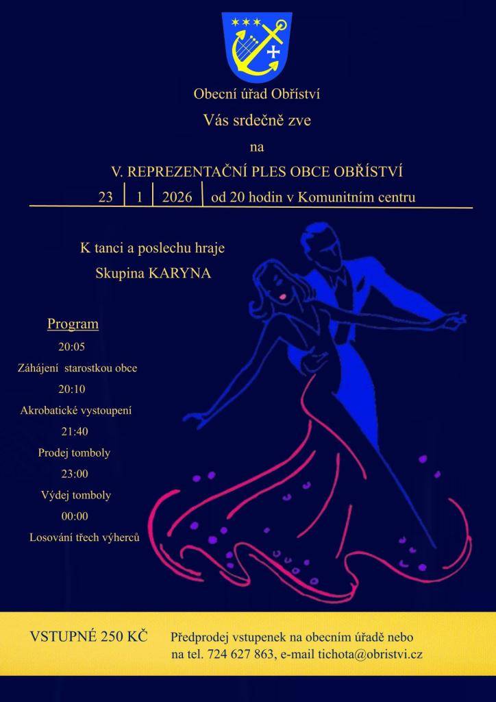 V. reprezentační ples obce Obříství